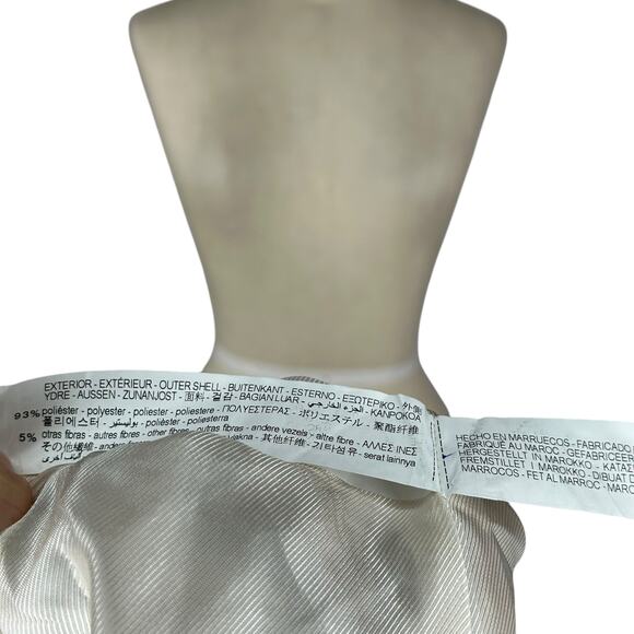 ZARA Tan Brown Colorful Striped Textured Metallic Cropped Blazer Jacket Size XS - Picture 6 of 11